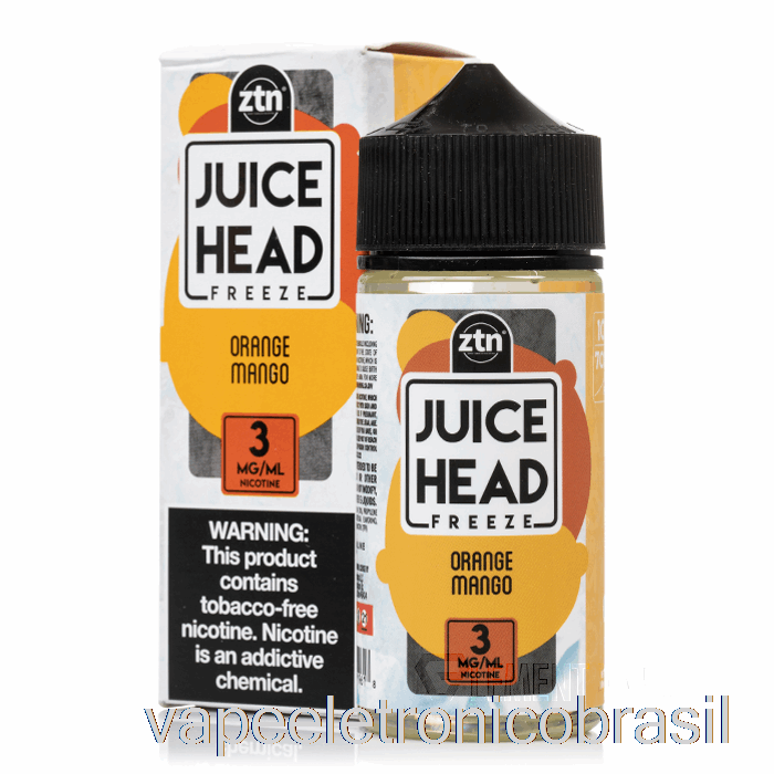 Vape Recarregável Congelar Manga Laranja - Cabeça De Suco - 100ml 3mg